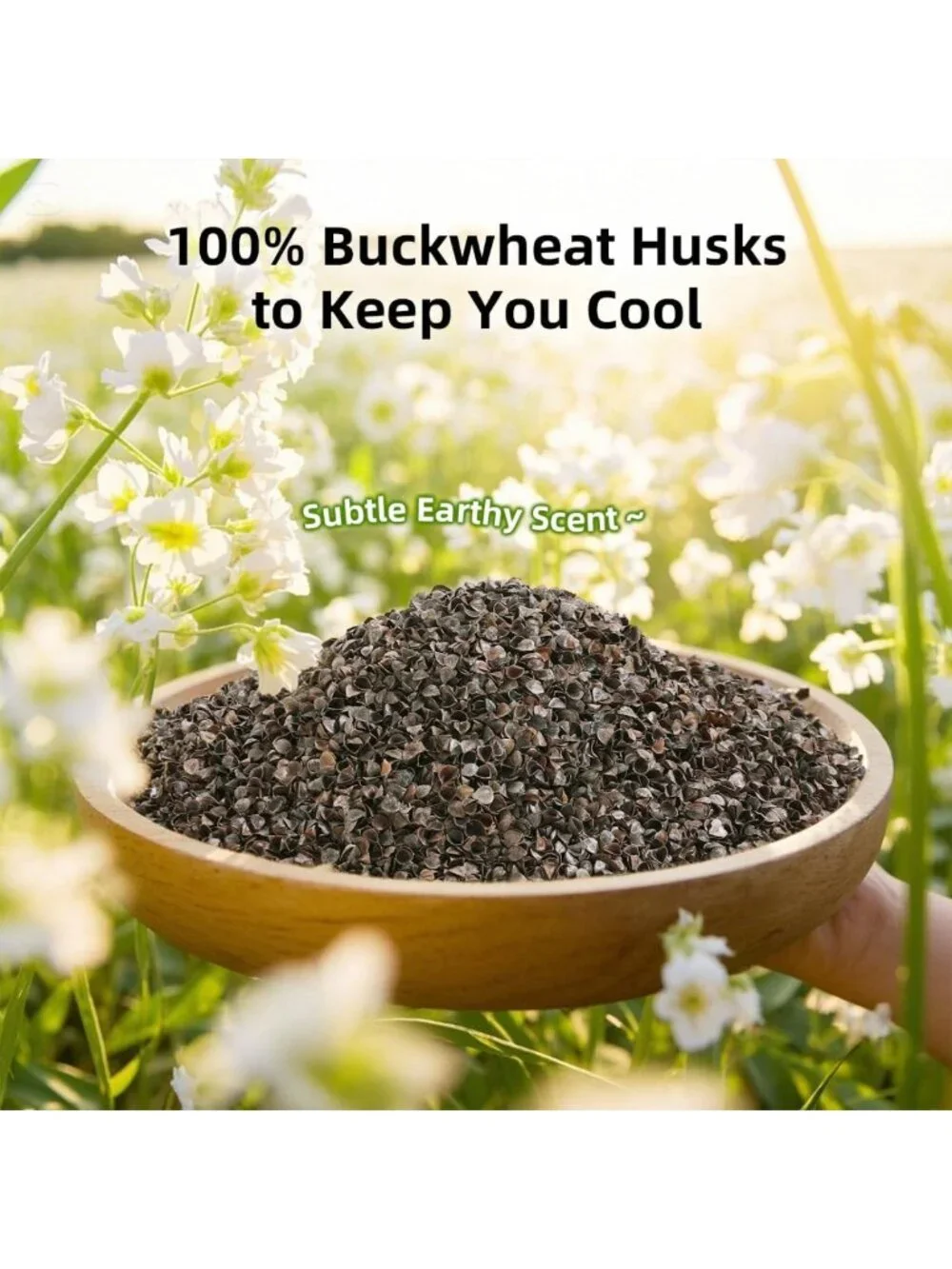 Organic Buckwheat Pillow 20x26 | Adjustable Height | Neck Support & Comfort